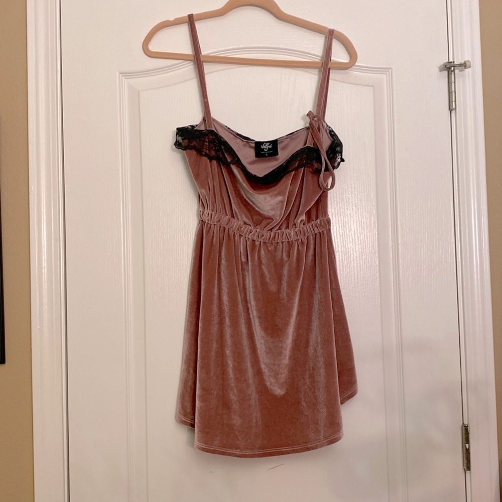 Valfré Velvet Mini Dress with Matching Velvet Choker